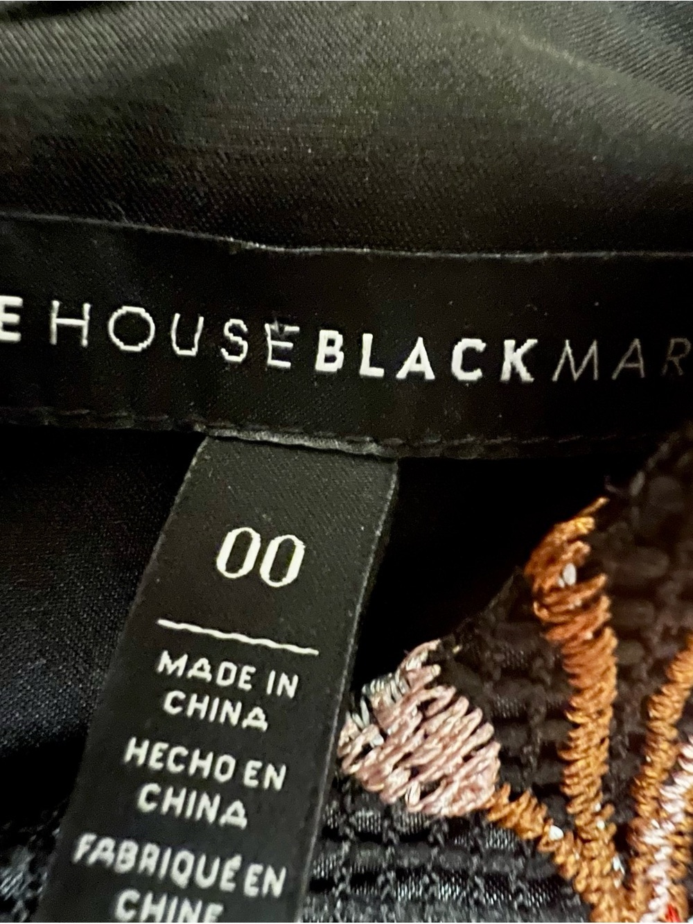 White House Black Market Black Floral Embroidered Sheath Dress - Picture 4 of 12